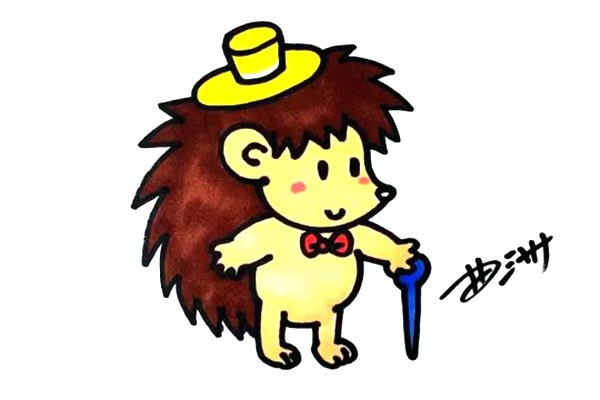 卡通的刺猬先生简笔画教程(卡通刺猬怎么画)