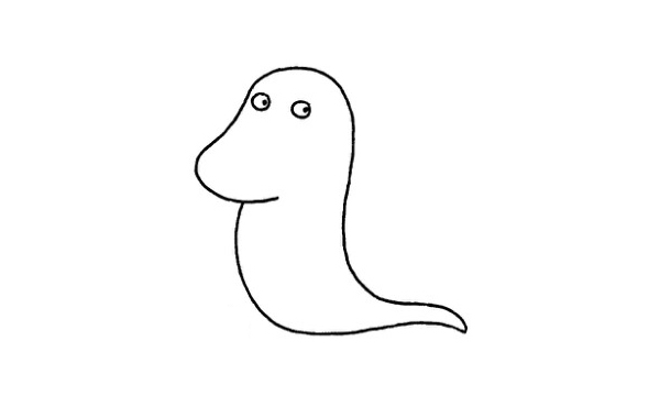 可爱的蜗牛宝宝简笔画