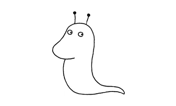 可爱的蜗牛宝宝简笔画