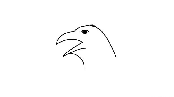 儿童学画乌鸦简笔画