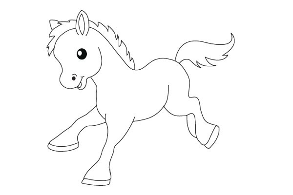 可爱的小马简笔画步骤 可爱的小马简笔画步骤