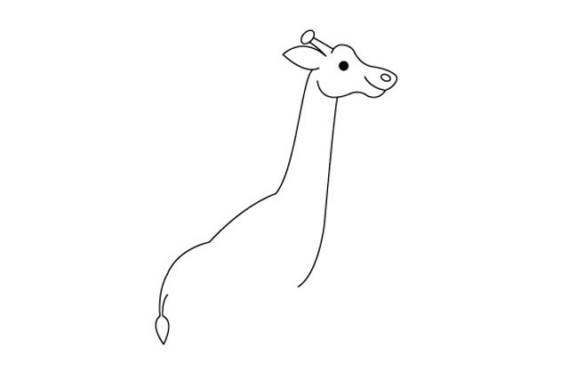 ​​​​​​​长颈鹿妈妈和宝宝简笔画教程