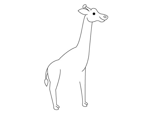 ​​​​​​​长颈鹿妈妈和宝宝简笔画教程