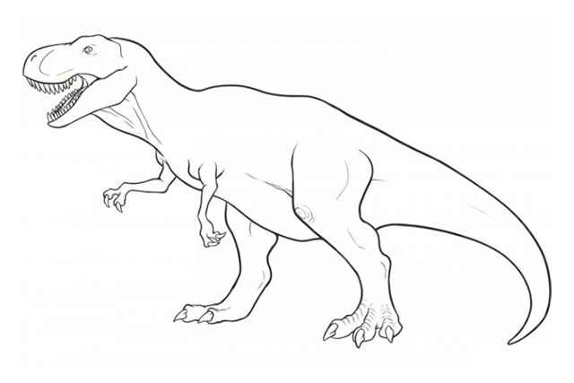 凶狠的霸王龙简笔画