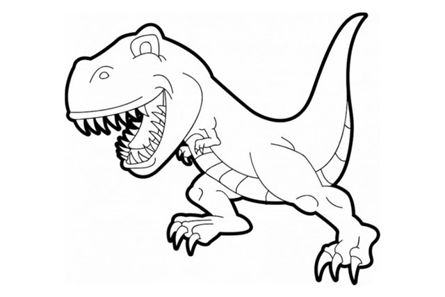 张大嘴巴的霸王龙简笔画