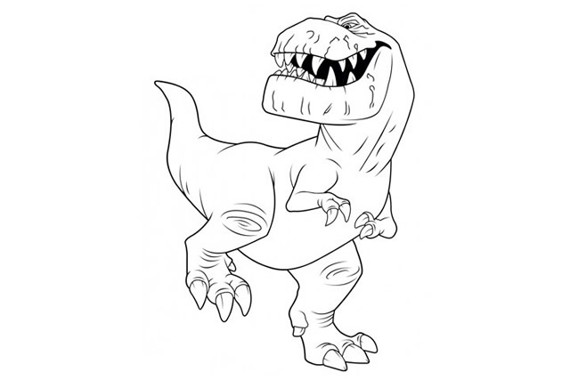 帅气的霸王龙儿童简笔画