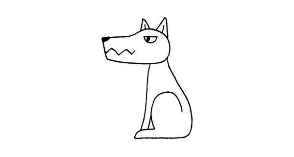 一步步教你画简单的狼