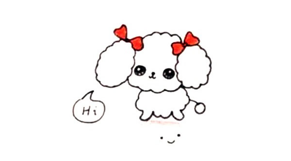 一组可爱的卡通小狗简笔画大全