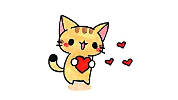 一组可爱的猫咪简笔画大全