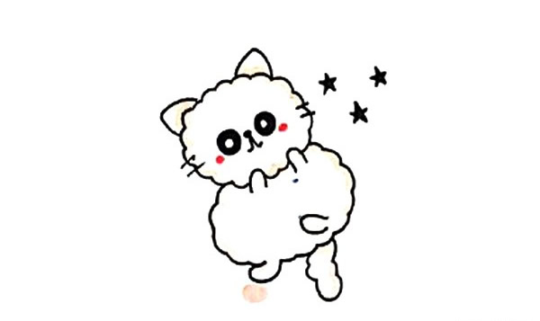 一组可爱的猫咪简笔画大全