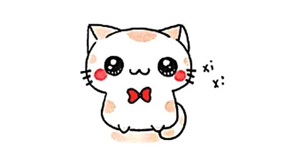 一组可爱的猫咪简笔画大全