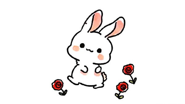 一组可爱的兔子简笔画大全