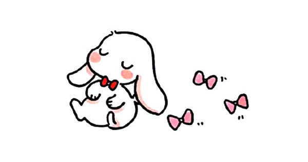 一组可爱的兔子简笔画大全
