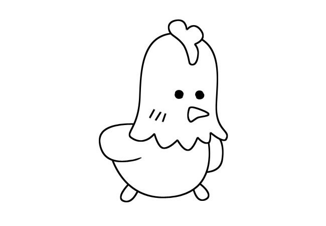可爱的卡通小鸡简笔画