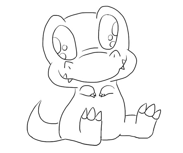 可爱的恐龙简笔画步骤