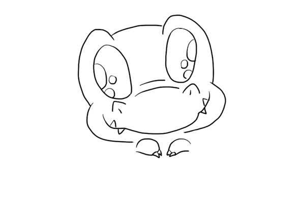 可爱的恐龙简笔画步骤