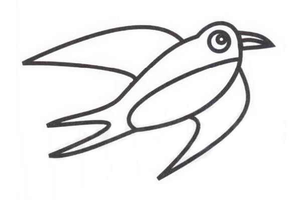 小燕子怎么画 涂色的小燕子简笔画