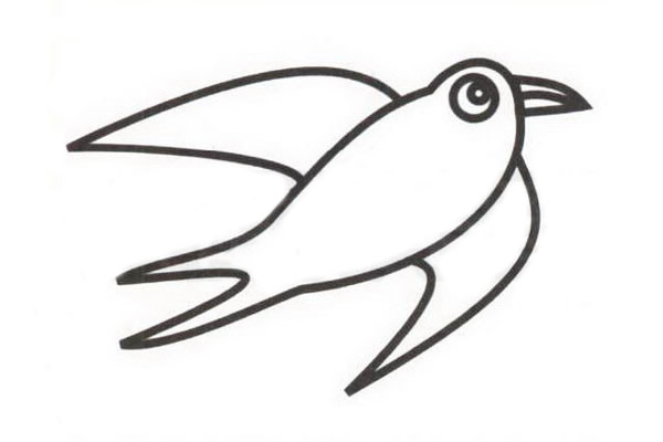 小燕子怎么画 涂色的小燕子简笔画