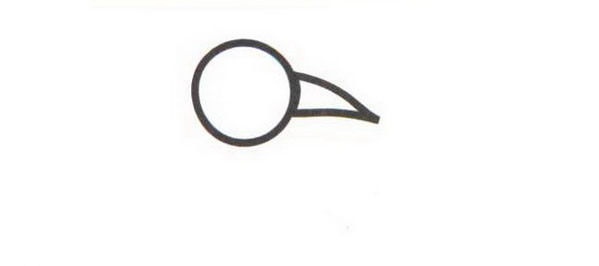 正在啄木头的啄木鸟简笔画