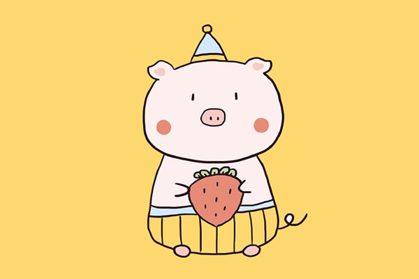 9张可爱的卡通小猪简笔画大全