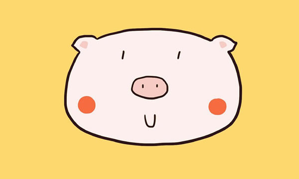 9张可爱的卡通小猪简笔画大全