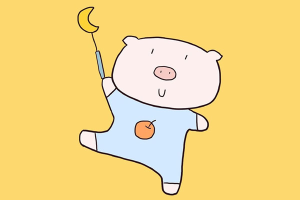 9张可爱的卡通小猪简笔画大全