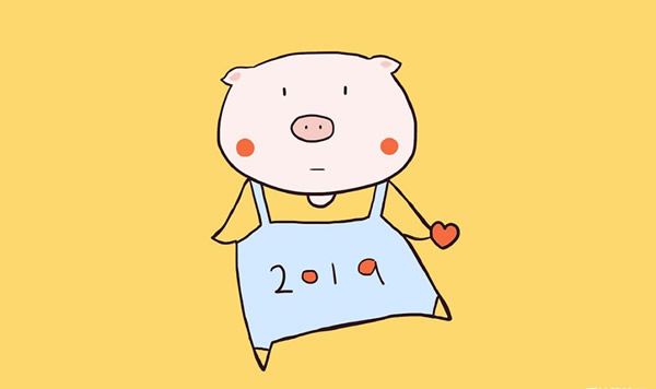 9张可爱的卡通小猪简笔画大全