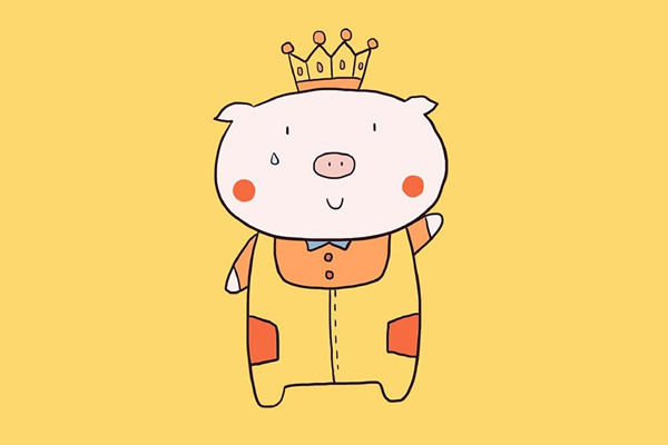 9张可爱的卡通小猪简笔画大全