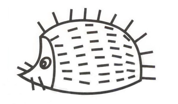 刺猬怎么画 涂色的刺猬简笔画