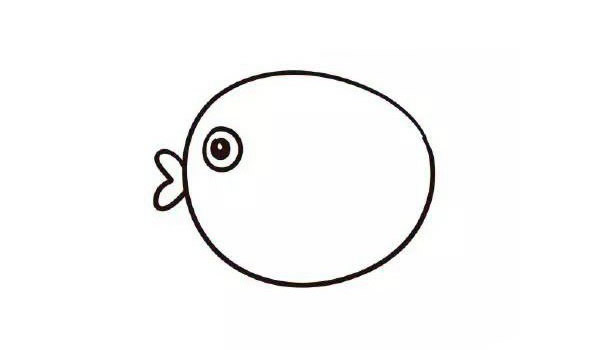 可爱的小胖鱼简笔画步骤