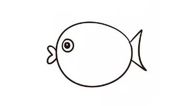 可爱的小胖鱼简笔画步骤