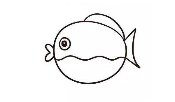 可爱的小胖鱼简笔画步骤