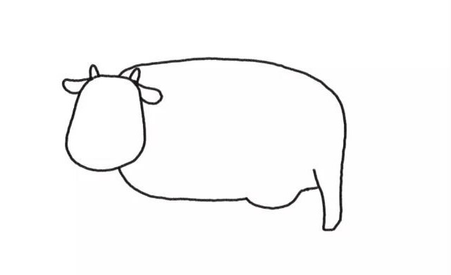 农场里的奶牛简笔画教程