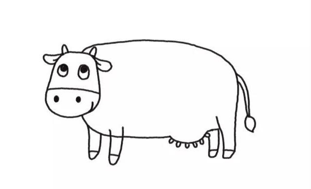 农场里的奶牛简笔画教程