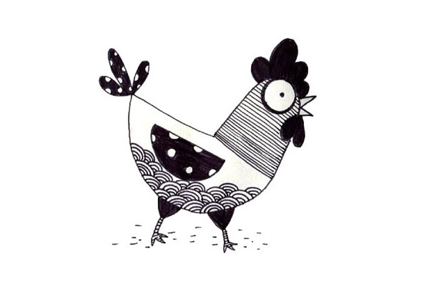 9张各不相同的公鸡简笔画大全