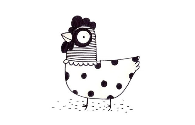 9张各不相同的公鸡简笔画大全