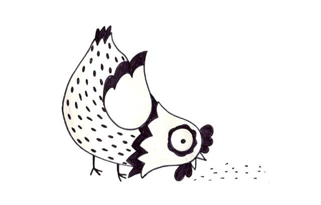 9张各不相同的公鸡简笔画大全