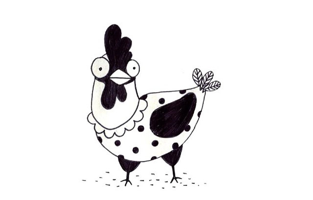 9张各不相同的公鸡简笔画大全