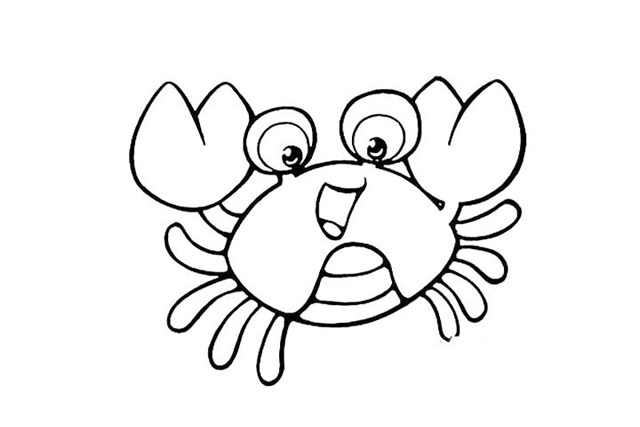 分享8款卡通的螃蟹简笔画