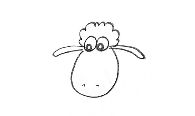 小羊肖恩简笔画步骤