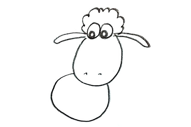 小羊肖恩简笔画步骤