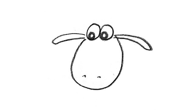 小羊肖恩简笔画步骤