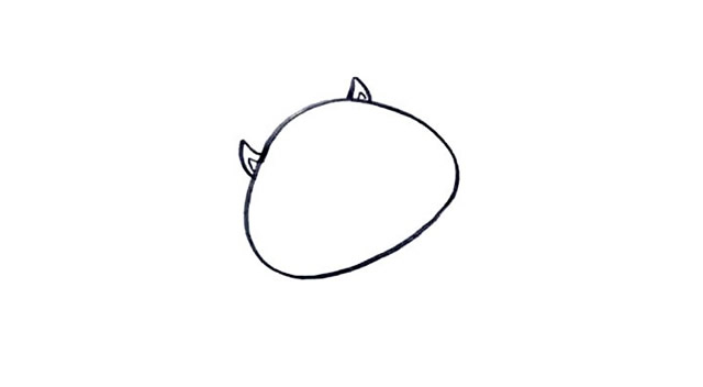 龇牙咧嘴的蝙蝠简笔画教程