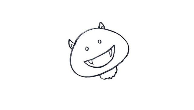 龇牙咧嘴的蝙蝠简笔画教程