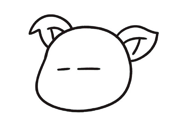 带颜色的可爱小猪简笔画教程