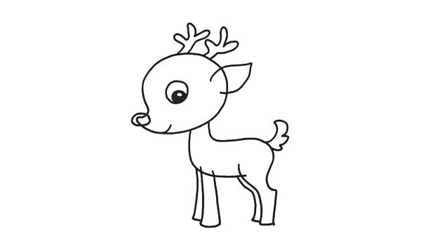 一步步教你画可爱的梅花鹿