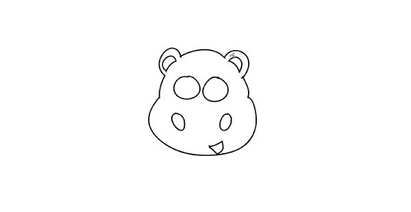一步步教你画可爱的河马简笔画