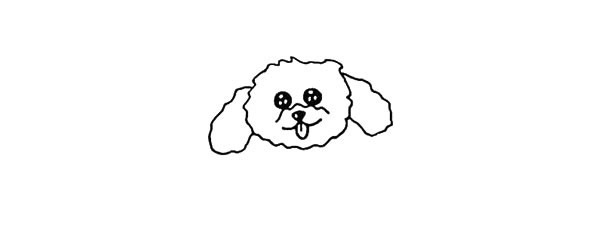 坐垫上的泰迪简笔画步骤