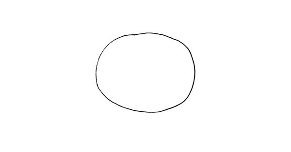 开心小猪简笔画步骤