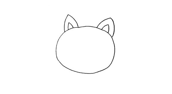 开心小猪简笔画步骤